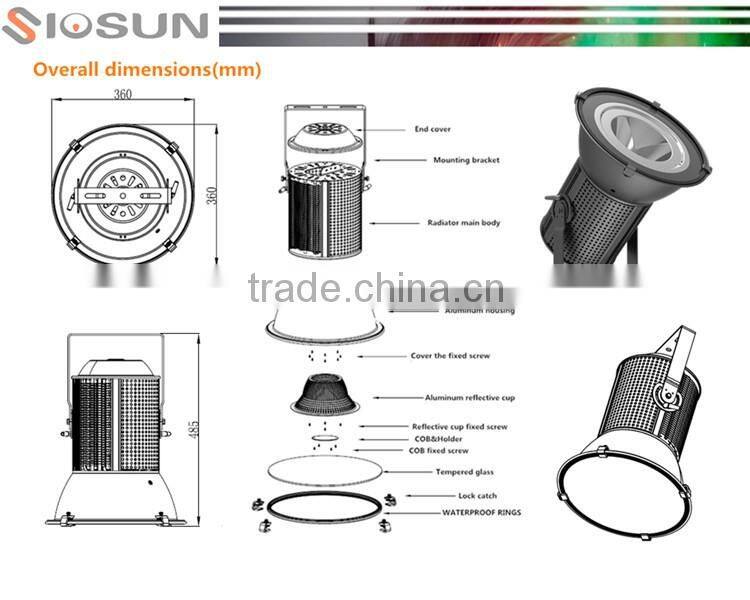 5 Years Warranty 250W 36V SMD LED Chip High Bay Lighting Good Cooling System