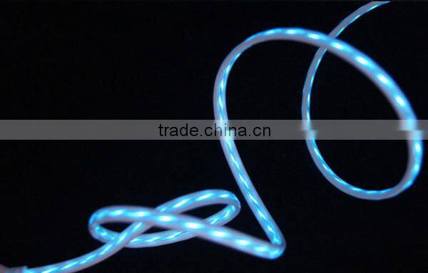 Mobile Phone Data Cable LED Light USB Cable For Android Smartphone