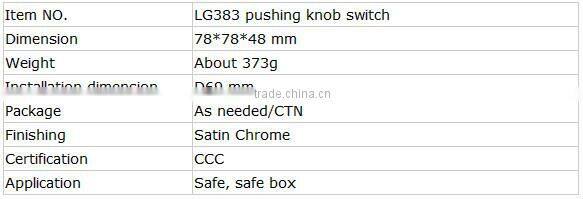 Online shopping Jianning Security Metal Knob Push Handle JN 383 Titan Safe Pushing Knob Switch for safe