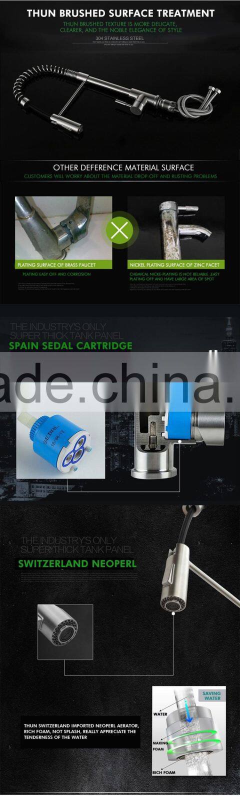 Most durable flexible hose for pull out kitchen faucet, stainless steel faucet