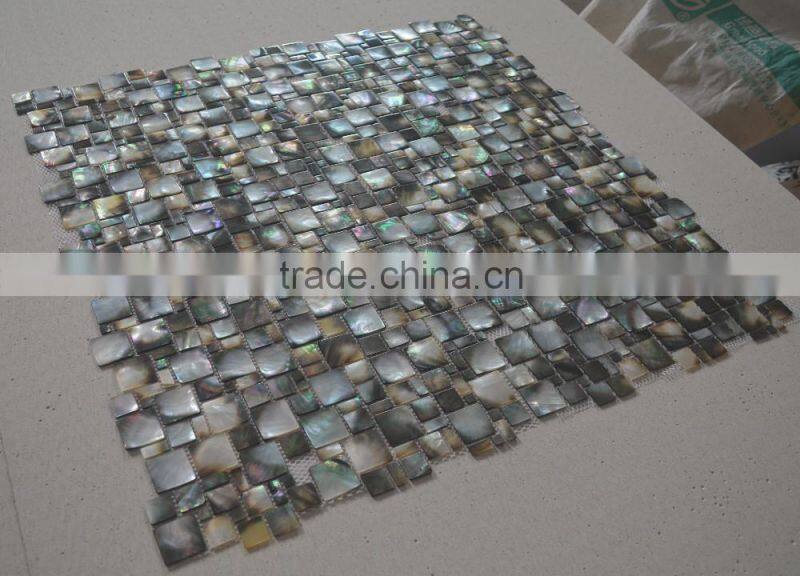 New arrive blacklip shell mosaic tile in Multisize pattern,black lip sea mother of pearl