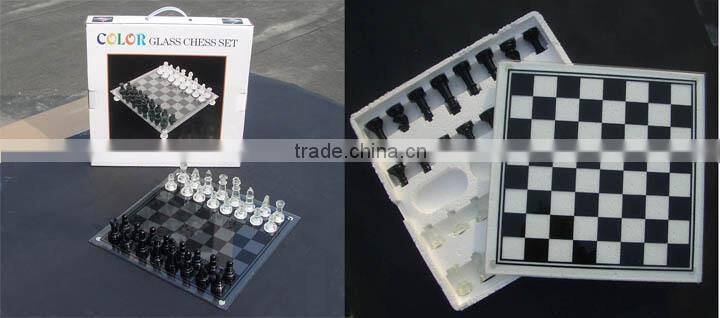 glass chess set with Youth,Medium,Large size