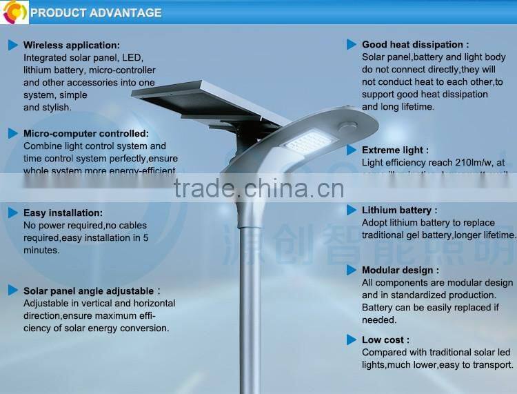Integration design 12V 15W all in one solar street light housing