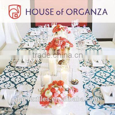 2015 Beautiful Organza Runner Table Linen for Wedding Decoration