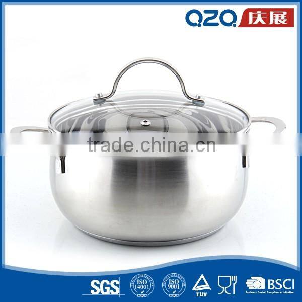 Belly shape big korean cooking stainless steel sizes stock pot