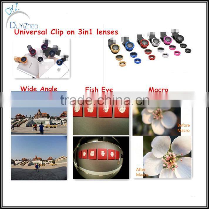 Wholesale Universal Lens Kit, 0.67x wide angle macro fisheye cell phone camera