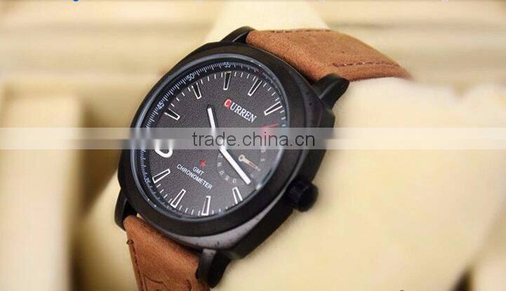 NEW fashion Curren mens watch, luxury leather strap man wrist watch, sports watches for travel