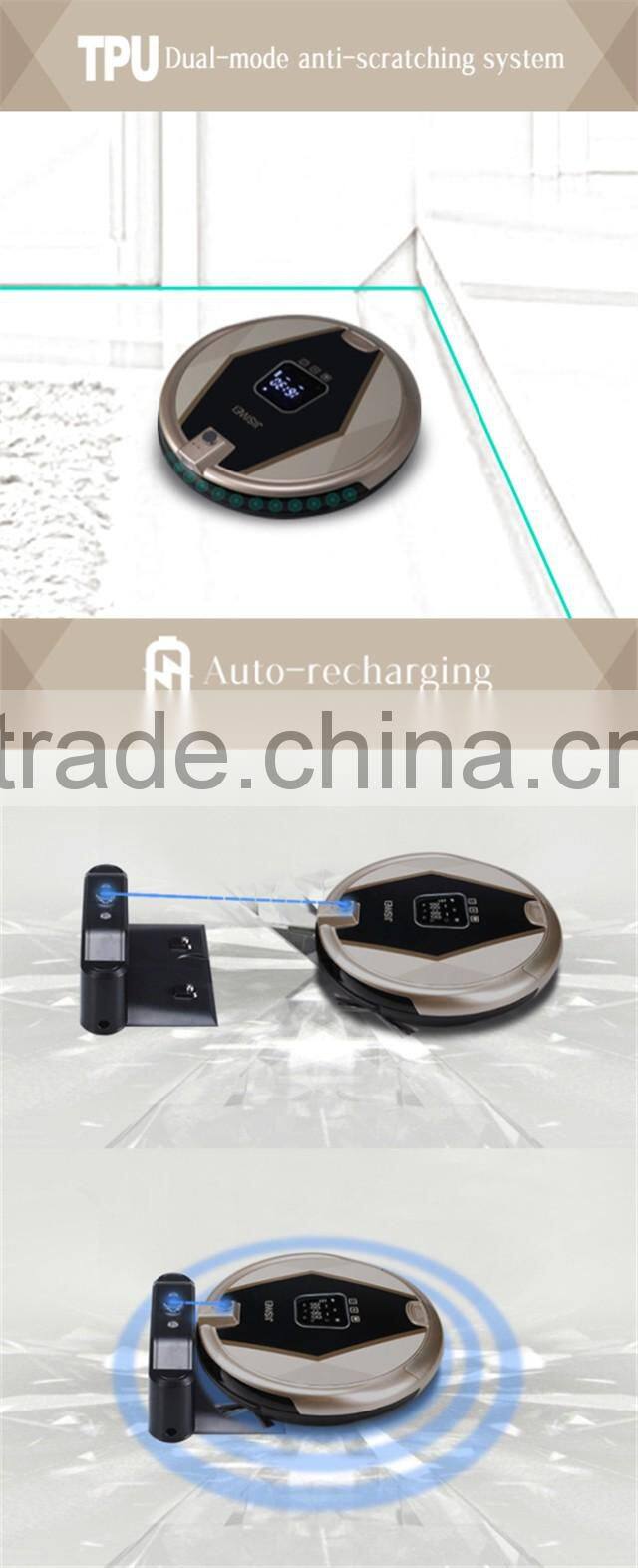 2016 ! wifi+mobilephone APP control smart vacuum cleaning robot ! JISIWEI S+ golden