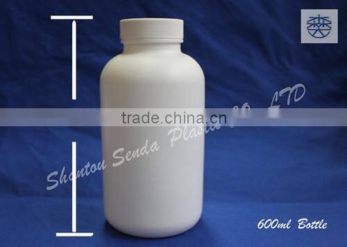 600ml Chemical Industrial Use plastic bottle , HDPE material Chinese manufacture