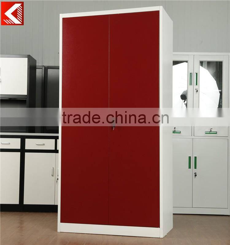 Modren bedroom steel decoration almirah designs with hanging clothes