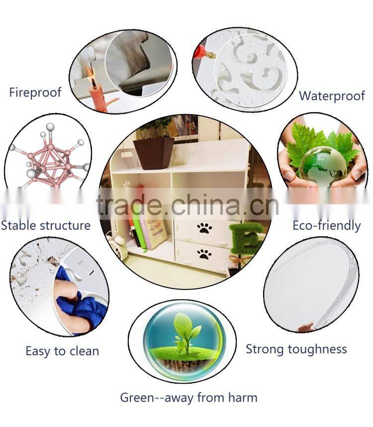 DIY Wooden Desktop Cosmetic Storage Box Office Table Stuff Organizer with 2 drawers