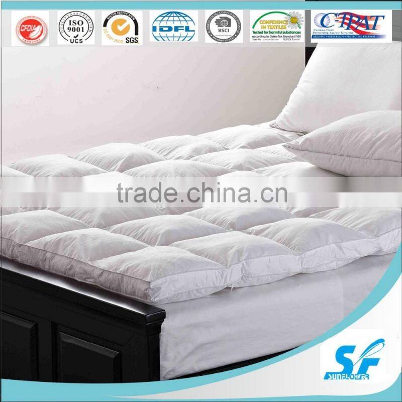 box baffle and goose duck down comforter set type mattress pad