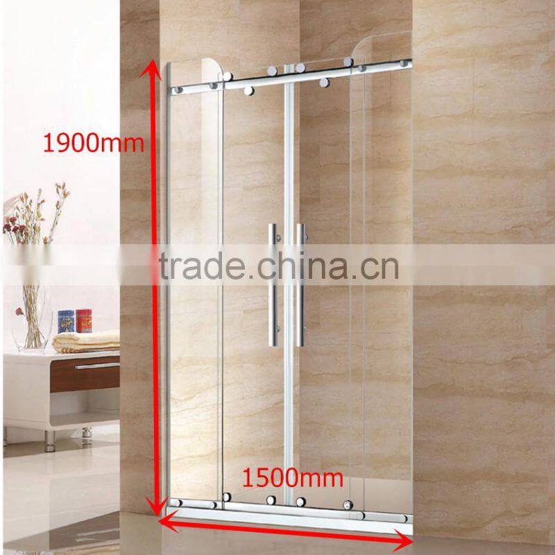 bathroom tempered glass door shower screen D15