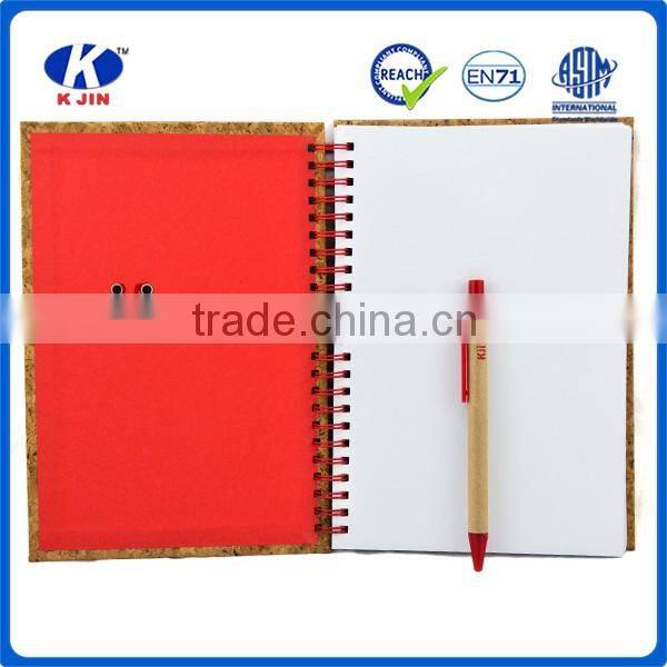 china manufacturer cork paper notebook for sale