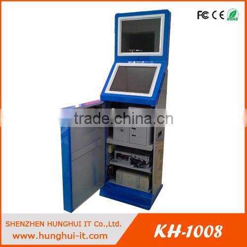 Wall mounting bank ATM machine with cash acceptor and receipt printer