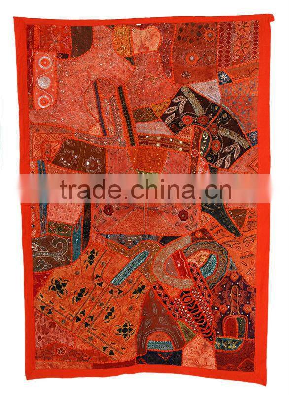 Handmade embroidered tree Wall Hangings tapestry