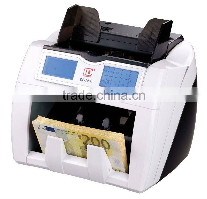 Full function Power euromixed denomination value counterwith UV,IR,MT,MG detection