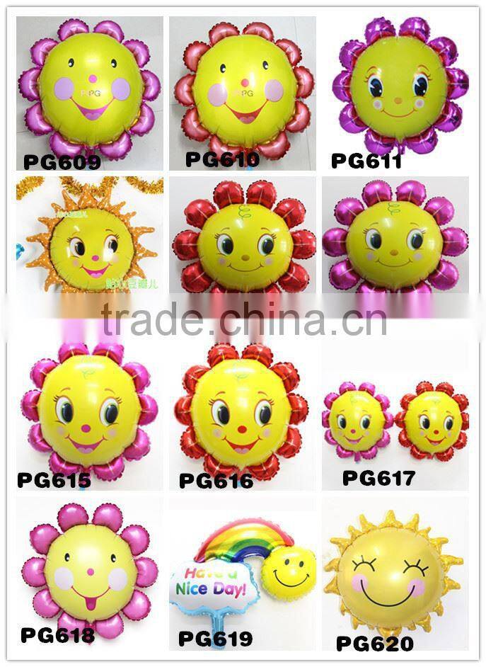 2015 New design 18 inch smiling face foil helium toy balloons