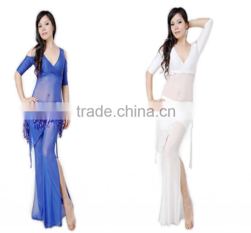 SWEGAL 8 colors wholesale belly dancing costumes practice dance dresses top and pants SGBDT13031