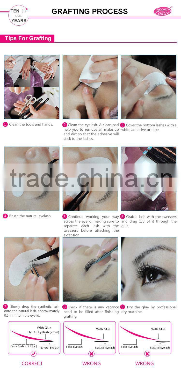 Hand-made pre-made 10D high quality silk flare eyelash extension lash black color