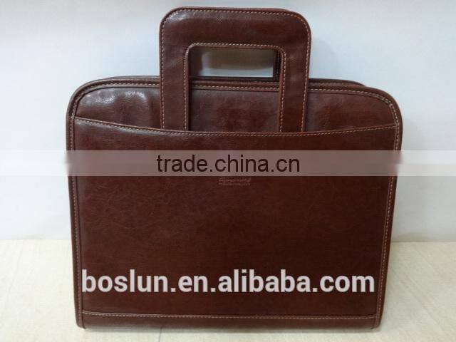 Most fashional leather manager folder,leather portfolio