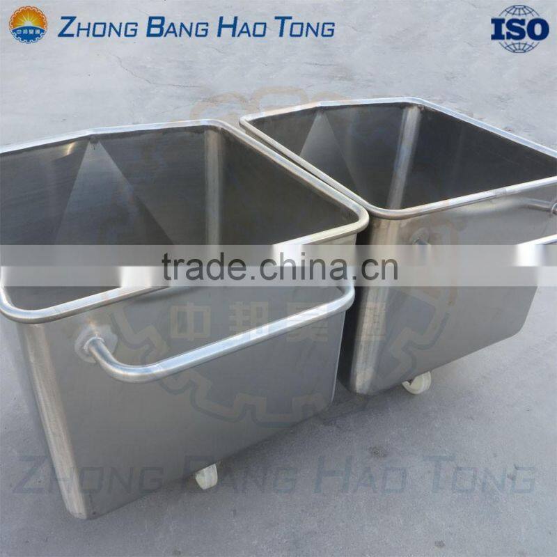 Stainless steel trucks 200 lts capacity for leg-skin-viscera