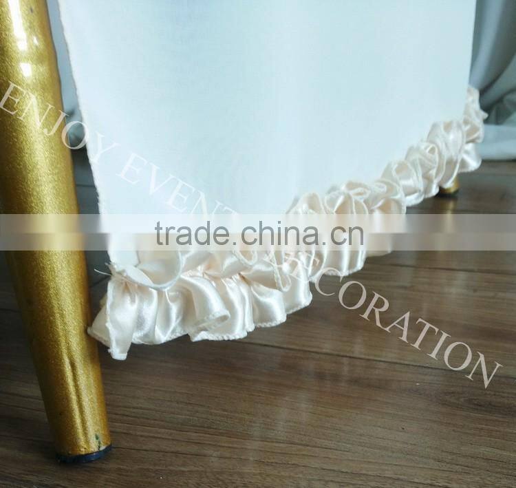 YHC#163 elegant fancy satin chiffon chair back cover