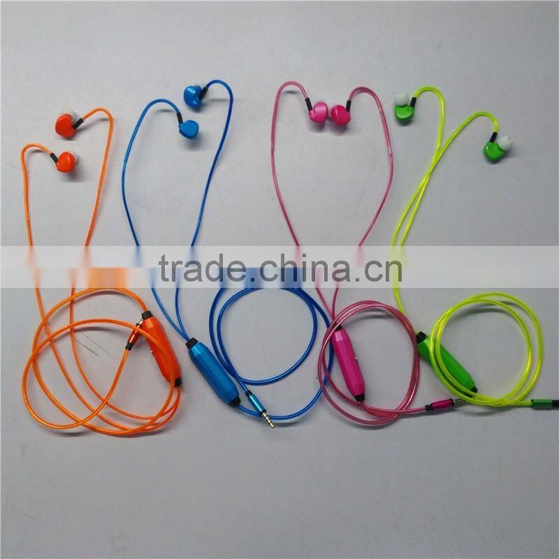 EL led flowing earphone / EL LED Visible Light Flowing IN-Ear Stereo Earphone el wire flash earphone