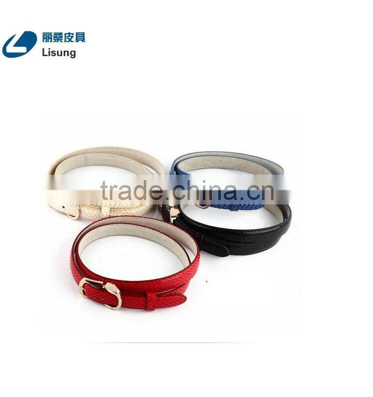 Fancy Rotatable Buckle Animal Skin Lady Design Belt