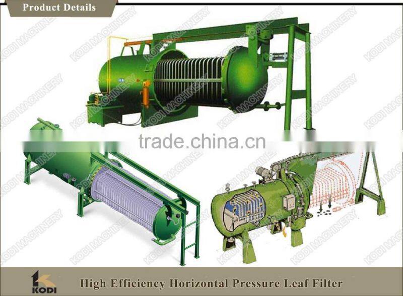 High Efficiency Self Clean Horizontal Leaf Filter Pressure Leaf Filter