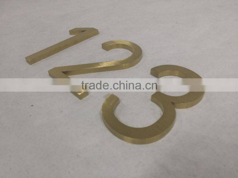 High quality brass coating house number