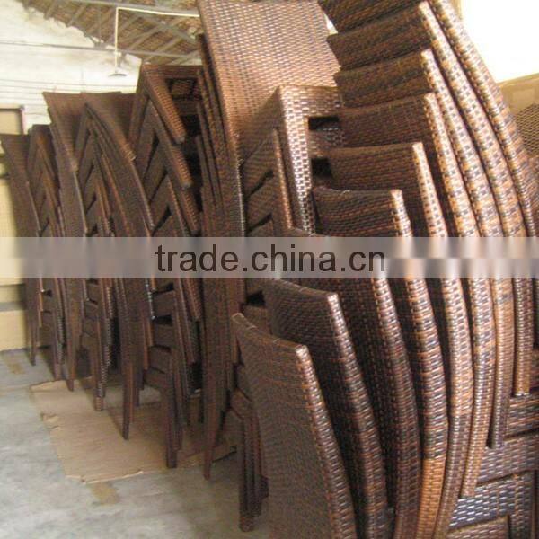 outdoor furniture leisure antique style rattan dining aluminum legs chairYC039A