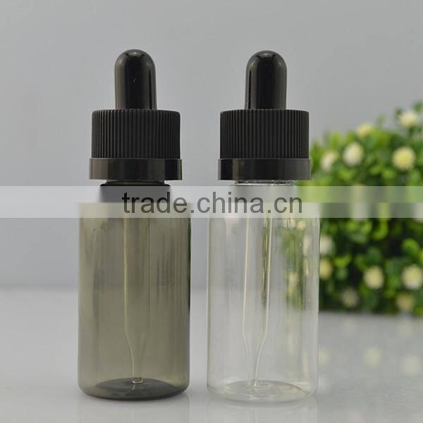 plastic 30ml pet bottle transparent with dropper