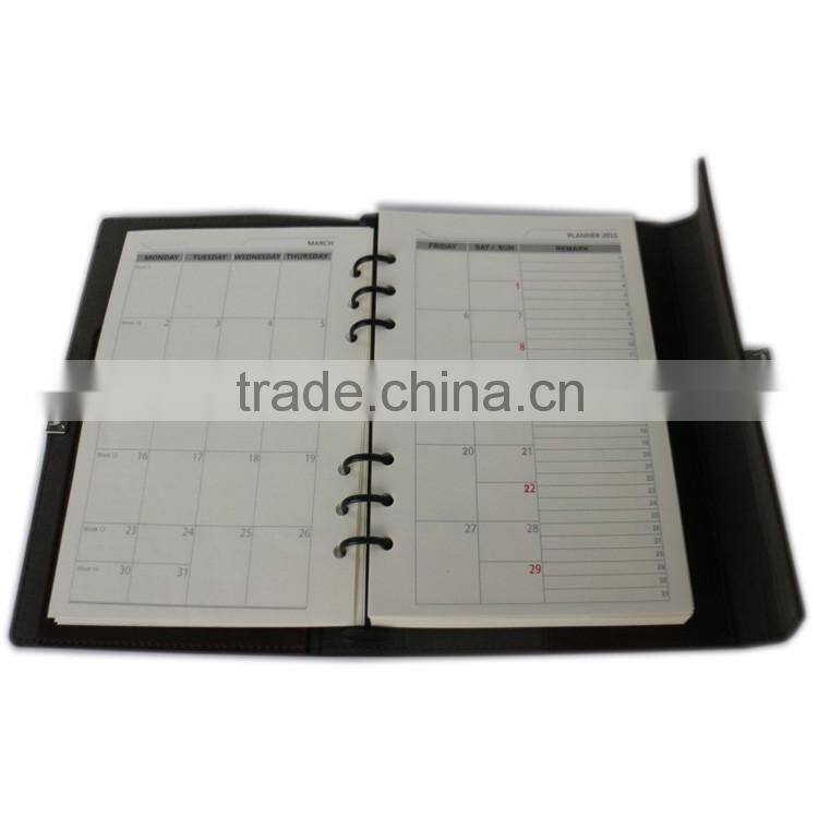 PU leather business leather bound notebook printing logo custom