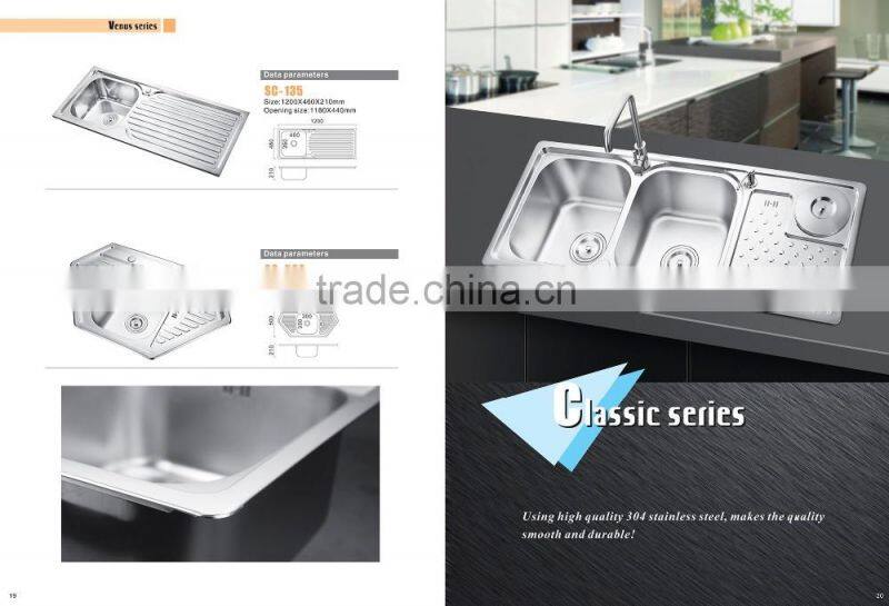 SC-127 Alibaba kitchenware suppliers stainless steel wall mounted sink
