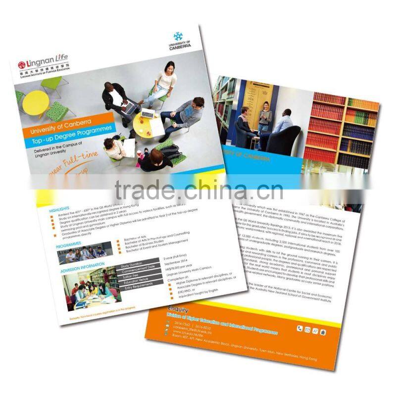 OEM Guangzhou Manufacture Digital or Offset Colorful Leaflet Printing as Your Requirement