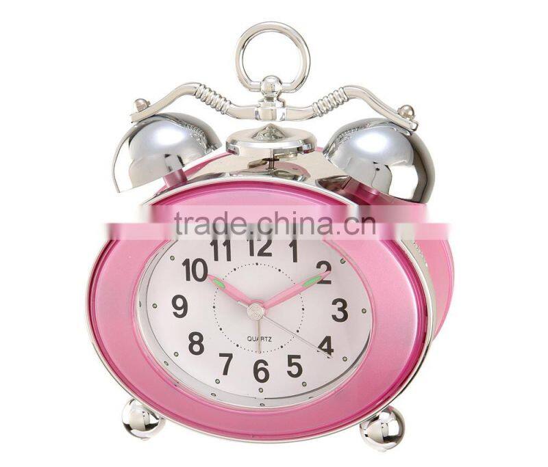 One big bell Snooze touch Light alarm clock hot sale