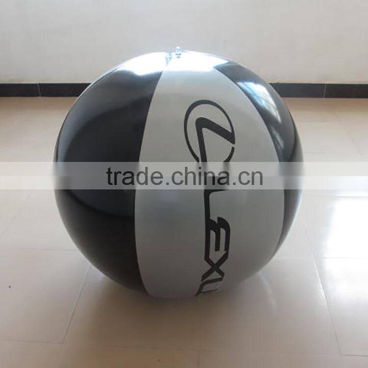 hot sale black and silver inflatable advertising beach ball promotion