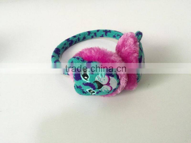 Fox / owl / Rabbit / Leopard Cartoon children knitted plush winter Warm children Telescopic earmuffs 2016 children accessories