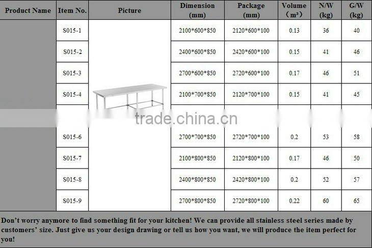 S015 Mechanics Work Bench With Stainless Steel 6 Legs