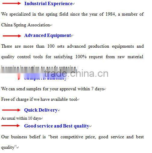 OEM galvanized extension spring