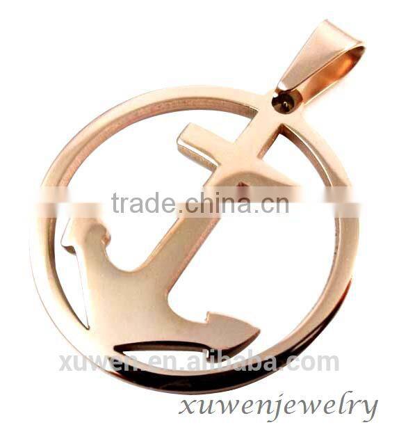 customized laser cut stainless steel gold plated pendant