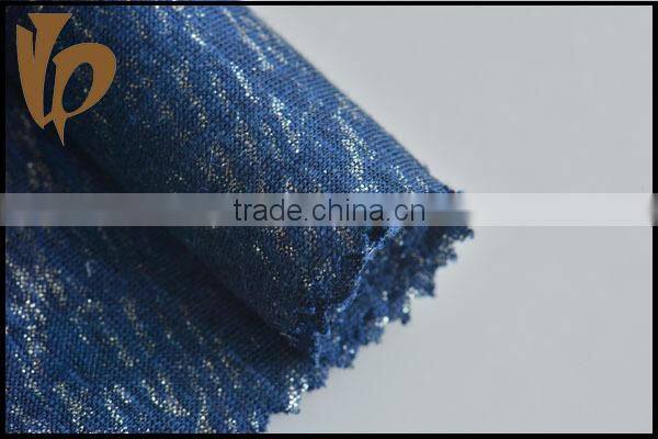 silver stamp 100% linen knitted fabric for fashion dresses