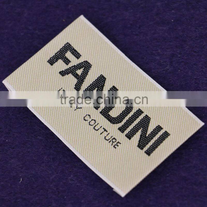2016 Factory wholesale Custom Polyester Damask Woven Labels For Clothing