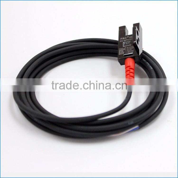 5mm slot width 4 wires U-shaped photoelectric sensor with CE certificate