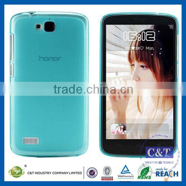 C&T 2015 the new unique flexible gel rubber tpu case for huawei honor holly
