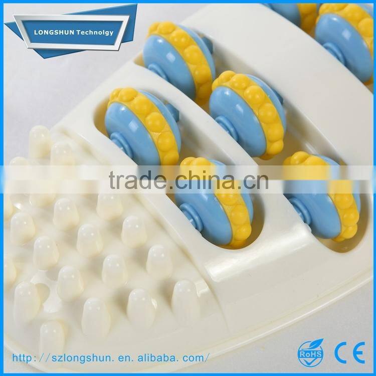 Health Care Oval Shape 4 Row Reflexology foot Massager Roller Round Foot Plantar Acupoint Massage Body Feet Device
