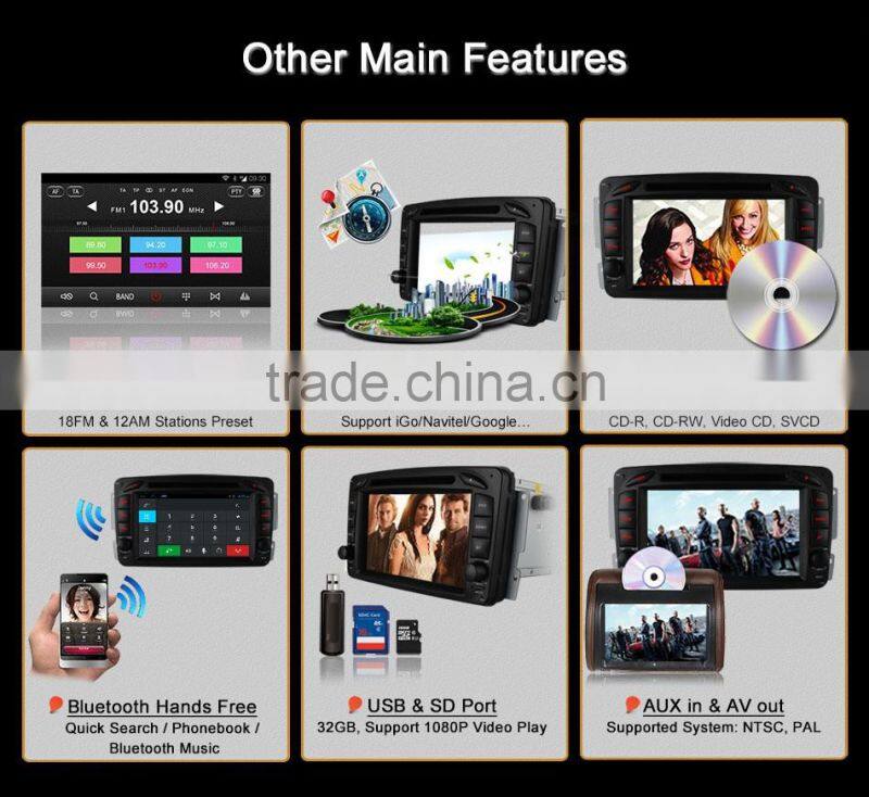 Wholesale price quad core Android 4.4 Car GPS for Mercedes Benz built in wifi bluetooth