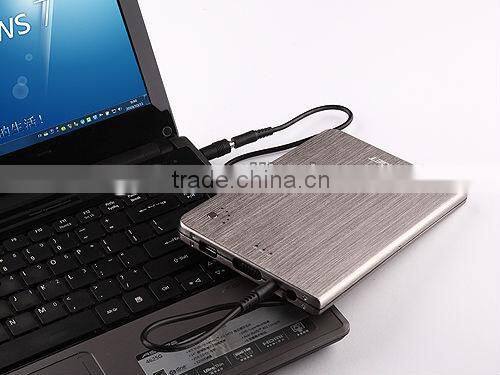 16000mAh wooden apperance metal cover laptop power bank external battery