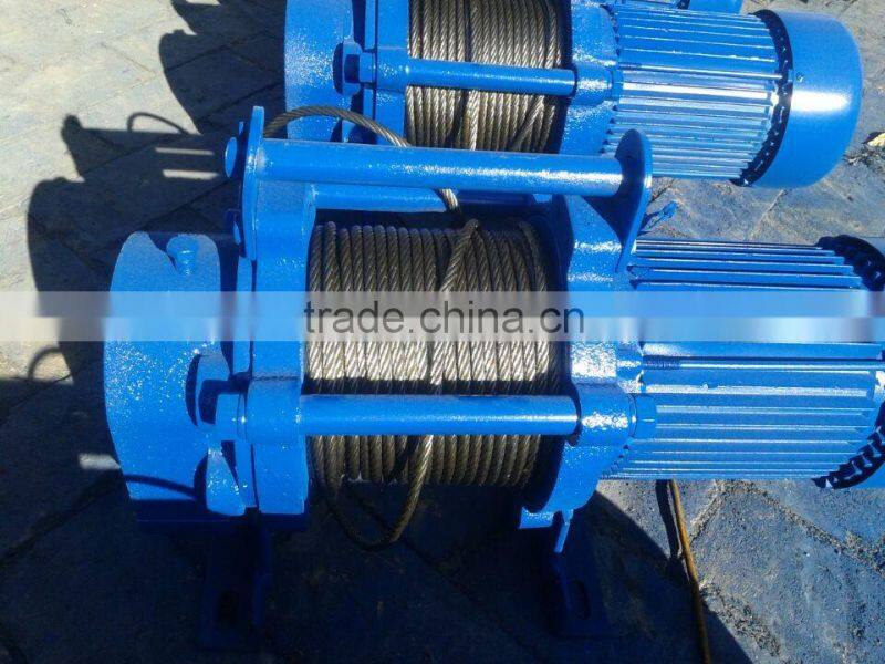 KCD type wire rope electric crane hoist for construction